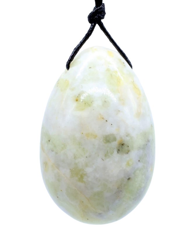 Uovo Yoni di giada verde 4,5 cm