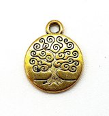 Charm Albero della Vita Fino Oro 2 cm 50pz