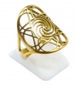 Anello Spirale in acciaio inossidabile dorato