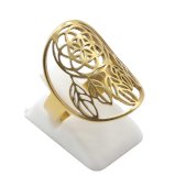 Anello Acchiappasogni in acciaio inossidabile dorato