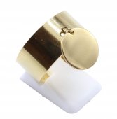 Anello e ciondolo in acciaio inossidabile dorato