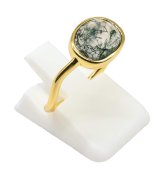 Anello in argento sterling 925 con agata muschiata Design