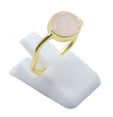 Anello in Argento 925 Quarzo Rosa Design