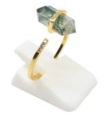 Anello a punta in agata muschiata in argento sterling 925