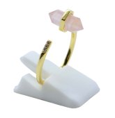 Anello in Argento 925 Quarzo Rosa Punta