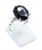Anello in argento sterling 925 con onice ovale imperiale