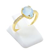 Anello in Argento 925 Acquamarin Goccia