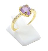 Anello in Argento 925 Ametista Goccia