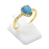 Anello in Argento 925 Apatite Goccia