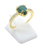 Anello in Argento 925 Malachite Goccia