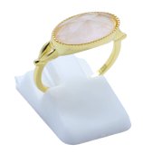 Anello in Argento 925 Quarzo Rosa Ovale