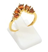 Anello Diadema in argento sterling 925 con granato