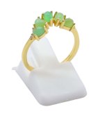 Anello in Argento 925 Giada Verde Diadema