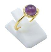 Anello in Argento 925  Ametista Rotondo