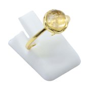 Anello in Argento 925  Citrino Rotondo