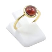 Anello in Argento 925 Granato Rotondo