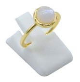 Anello in Argento 925  Pietra di Luna Rotondo