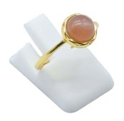 Anello in Argento 925  Pietra Solare Rotondo