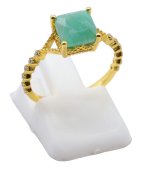 Anello in Argento 925 Amazzonite Quadrato