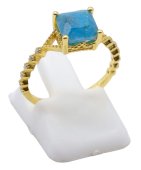 Anello in Argento 925 Apatite Quadrato