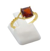 Anello in Argento 925 Granato Quadrato