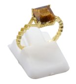 Anello in Argento 925 Occhio di Tigre Quadrato