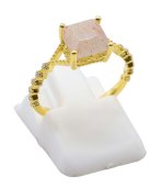 Anello in Argento 925 Pietra Solare Quadrato