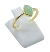 Anello in Argento 925 Giada Verde Marquise