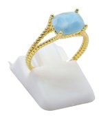 Anello in Argento 925 Larimar Rettangolo