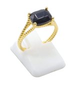 Anello in Argento 925 Onice Rettangolo