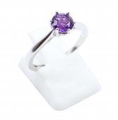 Anello 'Sublime Round' in argento sterling 925 - Ametista