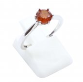 Anello 'Sublime Round' in argento sterling 925 - Granato