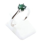Anello 'Sublime Round' in argento sterling 925 - Malachite