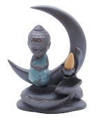 Porta Incenso Di Riflusso Buddha Luna 17cm