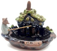 Porta Incenso Di Riflusso Pescatore 19cm