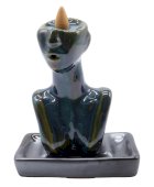 Porte-Encens Backflow Visage Design 16cm