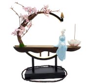 Porta incenso a riflusso, albero da meditazione LED 35 cm