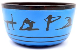 Campana tibetana per yoga in alluminio blu 850 g