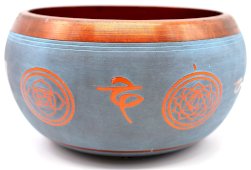 Campana tibetana in alluminio Chakra 550 g