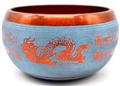 Ciotola tibetana del drago in alluminio 550 g