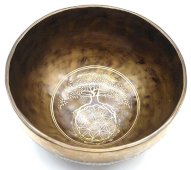 Campana tibetana Albero della vita / Fiore della vita 15 cm