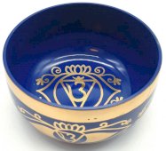 Campana tibetana Chakra in alluminio Terzo occhio 12 cm