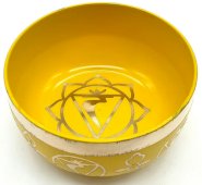 Campana tibetana in alluminio per chakra del plesso solare 12 cm