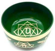 Campana tibetana in alluminio Chakra Cuore 12 cm