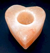 Portacandele Cristalli di Sale Cuore Levigato