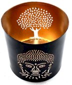 Portacandele Metallo Buddha 9cm