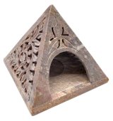 Candeliere in pietra piramidale 12 cm
