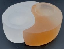 Portacandele Yin-Yang in selenite 11 cm