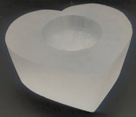 Portacandela Cuore Selenite 8cm