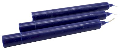 Candela Tinta nella Massa tinta 22 cm - Azzurro- 12 pezzi